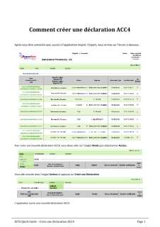 Comment créer une déclaration AC4
